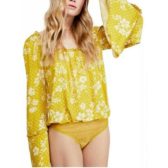 Free People Tops - Free People One on One Date Marigold Bodysuit